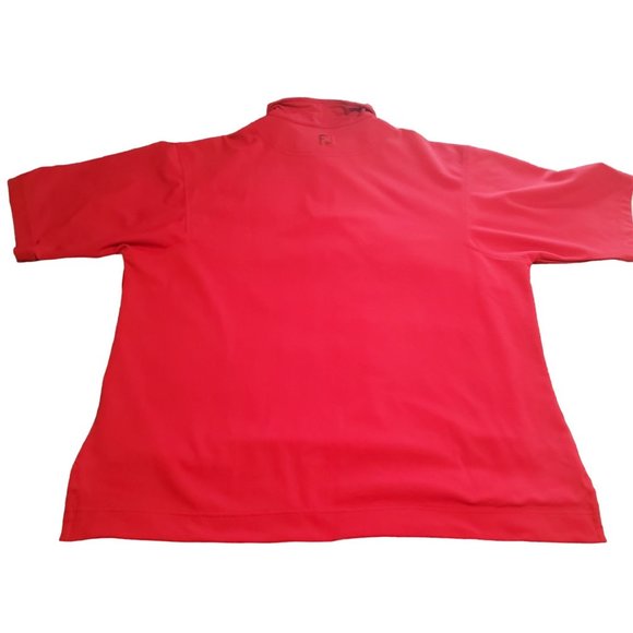FootJoy FJ Sz L Large TPC Michigan Logo Mens Red Golf Polo Shirt - Picture 2 of 10